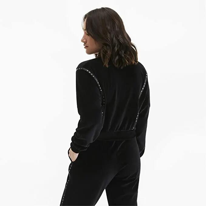 Felpa corta da donna in velluto PUMA 2/6