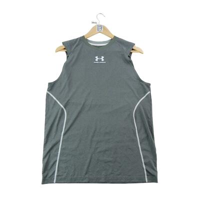 Tweedehands - débardeurs homme under armour met borstlogo grijs - als nieuw