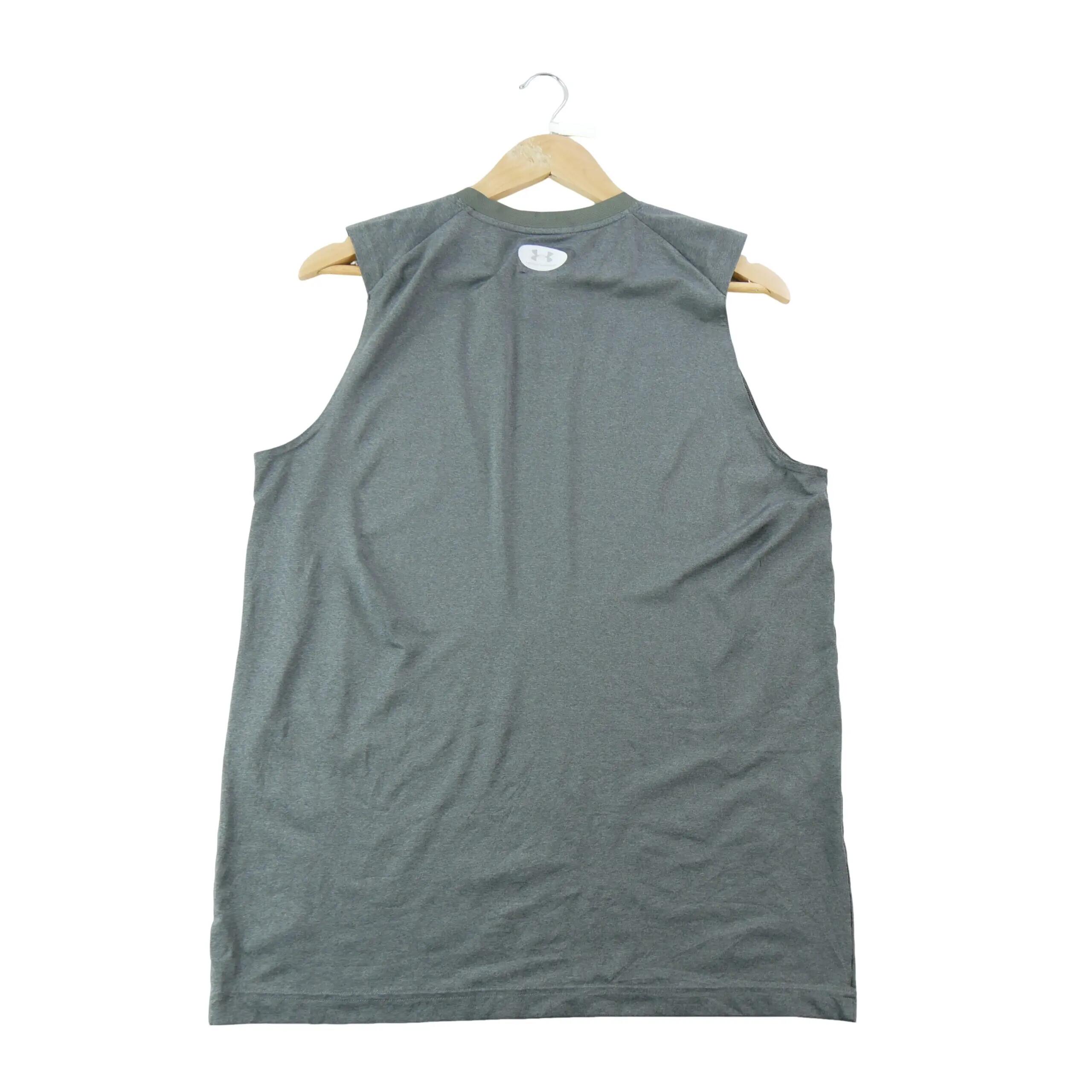 Second hand - Débardeur Uomo Under Armour logo grigio - Stato eccellente 2/5