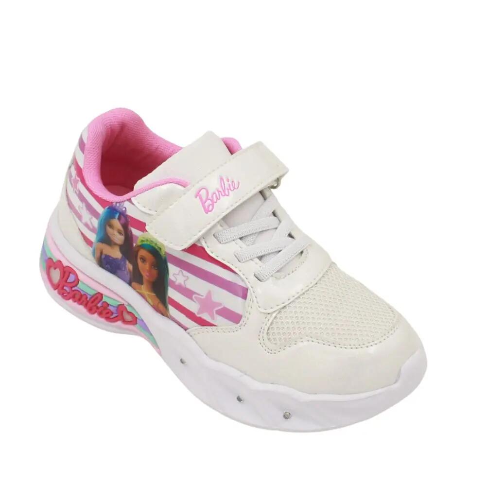 Baskets lumineuses blanches Barbie printemps/été, taille 33 2/4