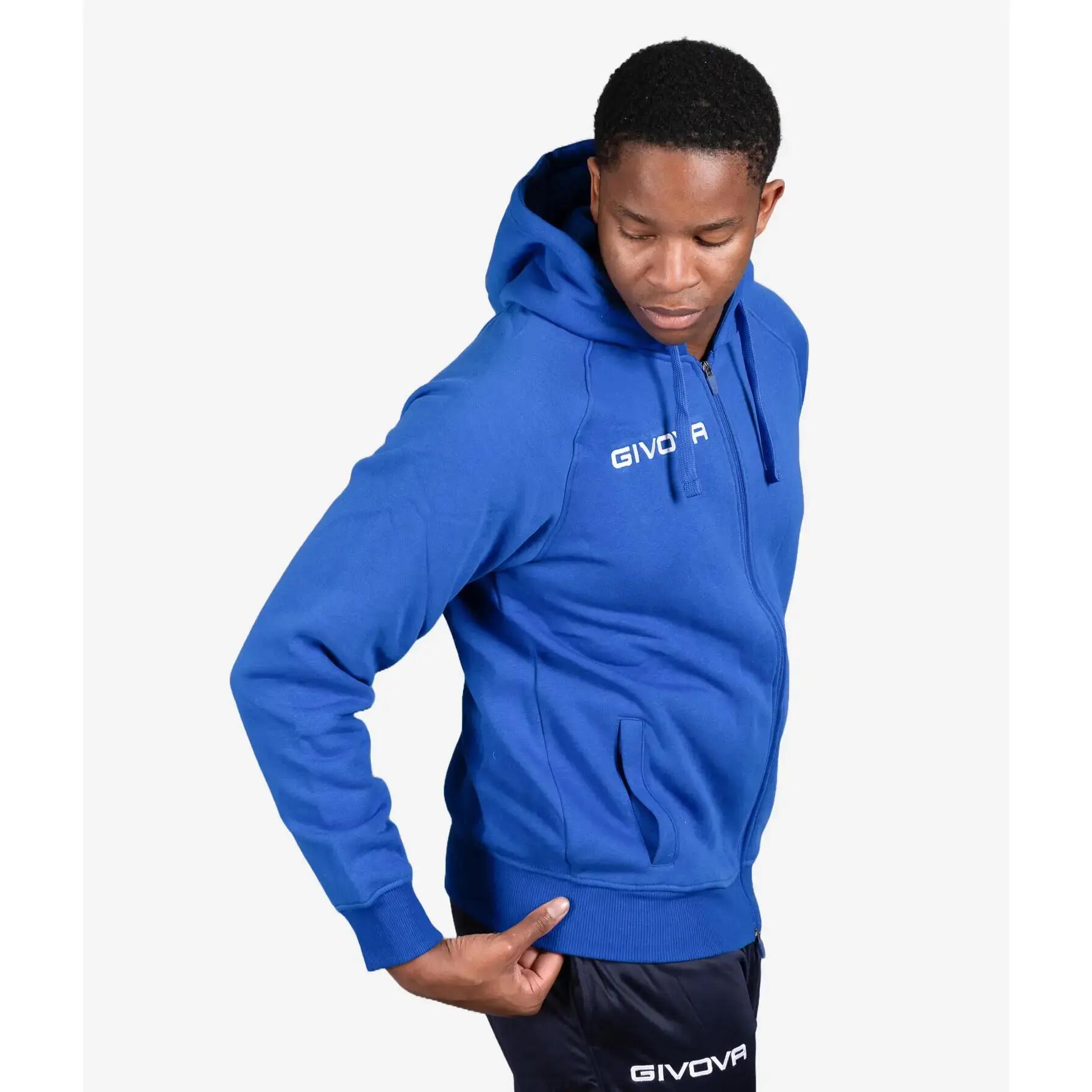 Sweatshirt à capuche full zip Givova King 3/4