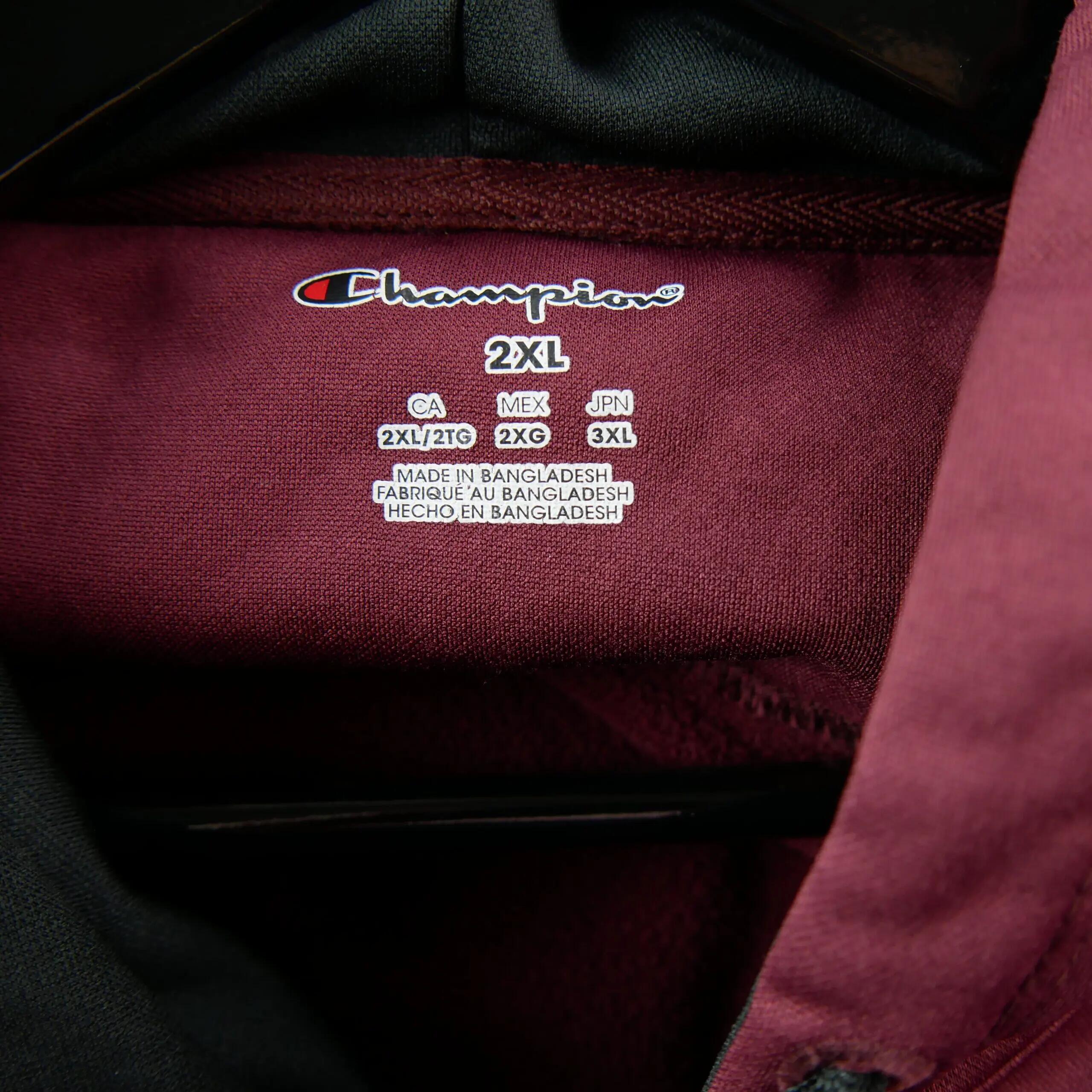 Refurbished - Champion Herren Kapuzenpullover NCAA Bordeaux - Wie neu 5/6