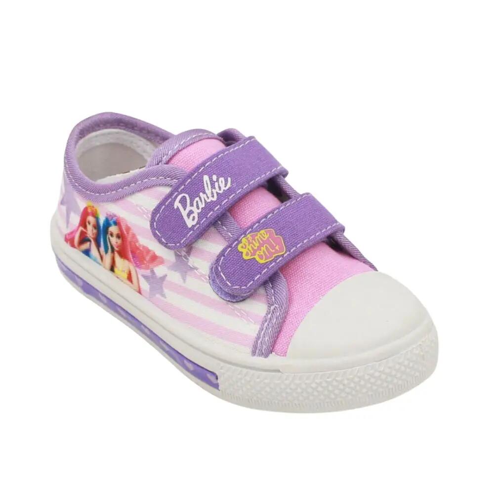 Chaussures Barbie Printemps Été Violettes Lumineuses en Toile Pointure 31 2/5