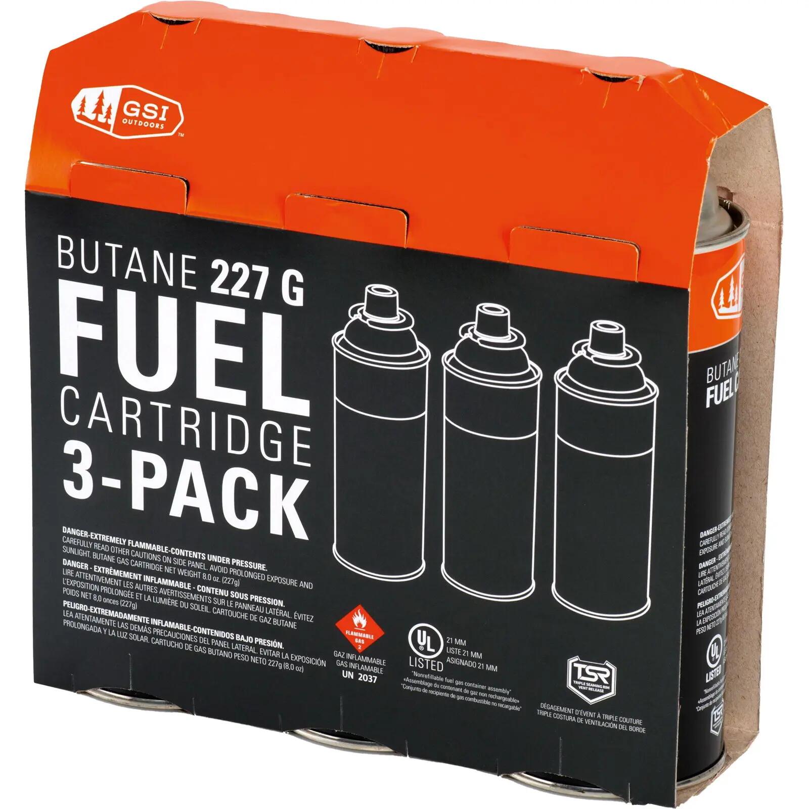 Ventilgaskartuschen Butane 227g Cartridge 3-Pack 2/2