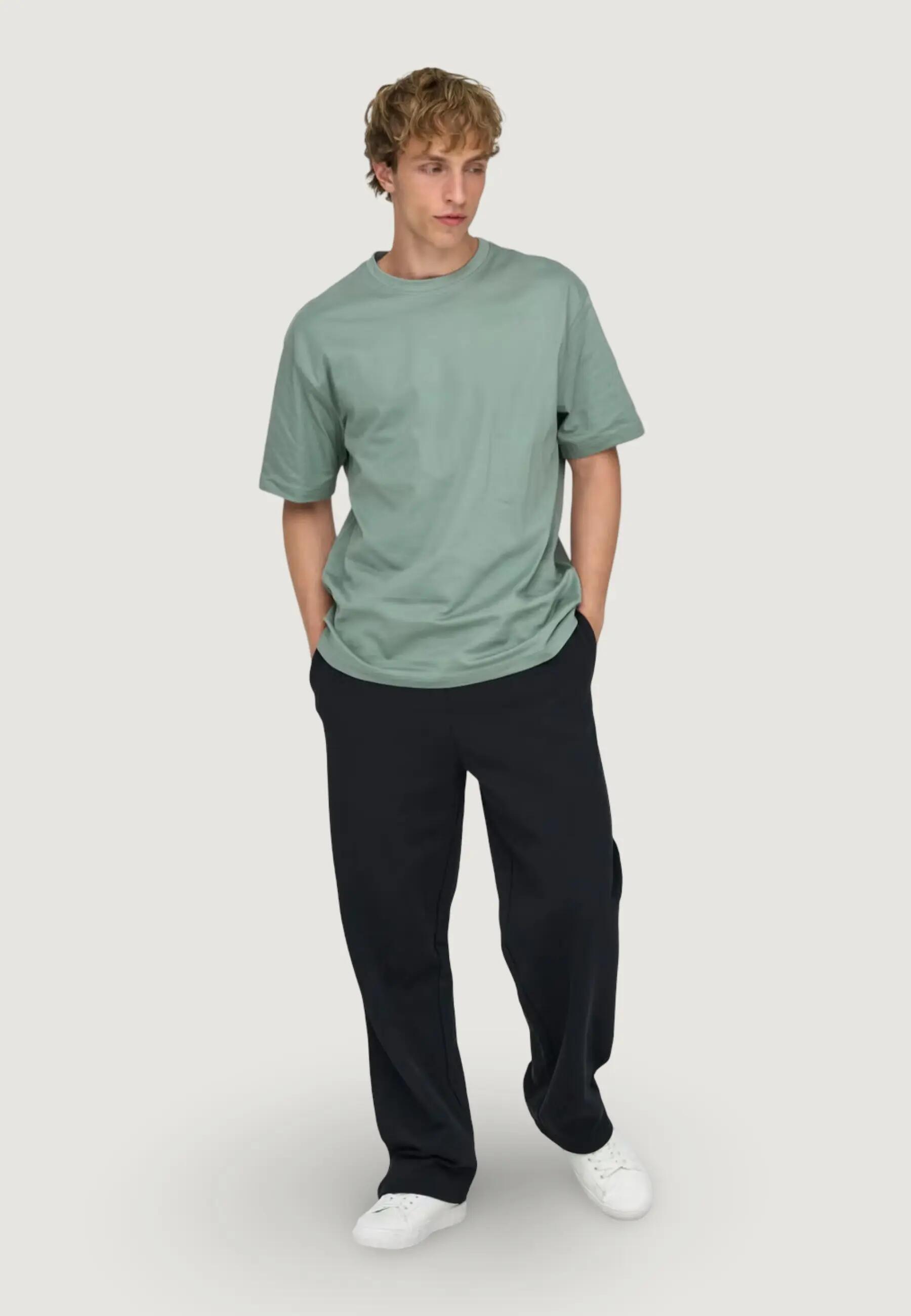 Crop top T-shirt Onsfred Life Rlx Ss Tee Noos HEREN Groen 4/5