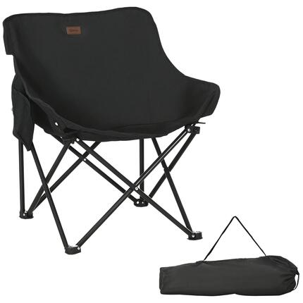 Chaise de camping - Camping - Unisexe - Pliable, Légère, Avec pochette - Noir