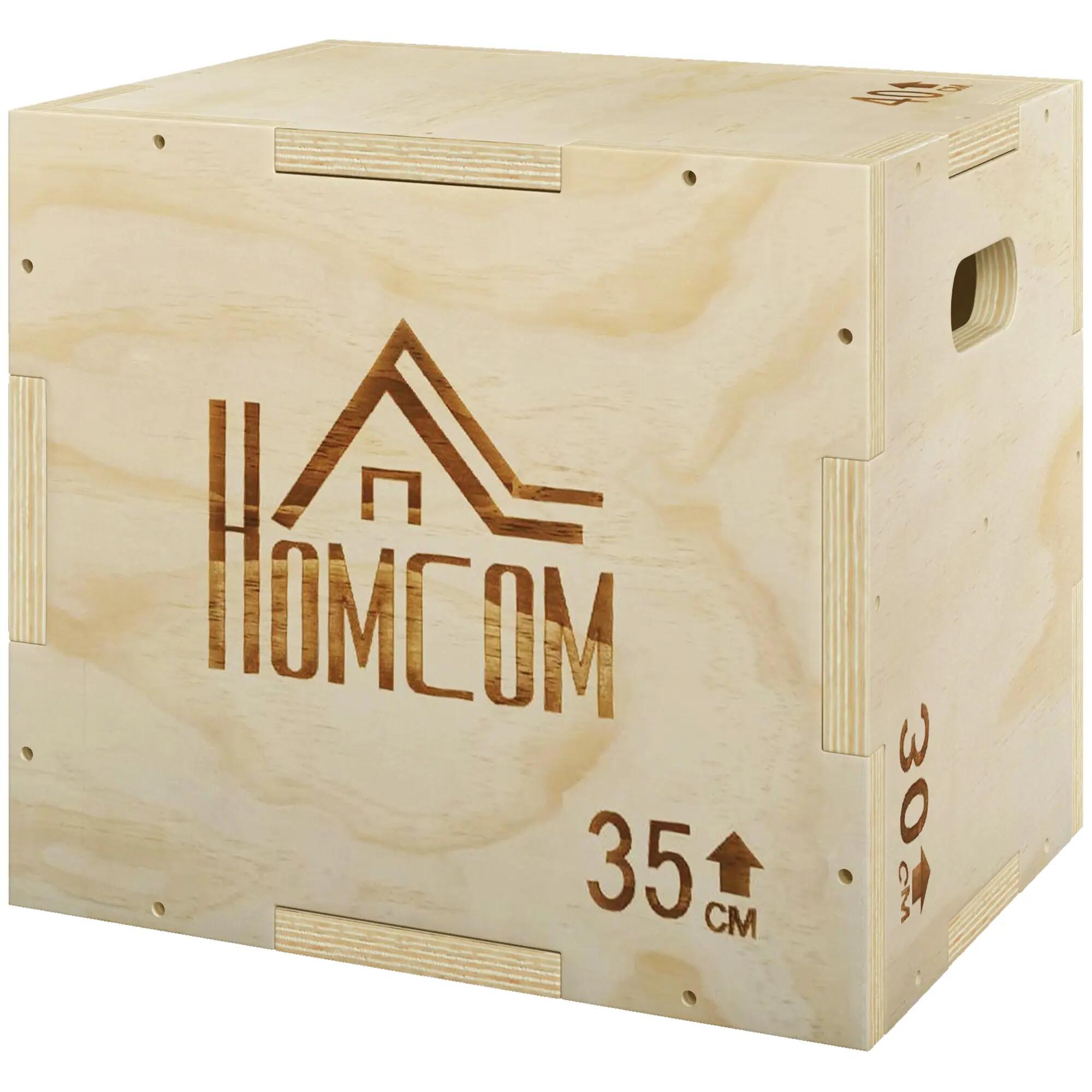 Box pliométrique - Forme physique - Unisex - Bois de hêtre, 3 hauteurs 2/6