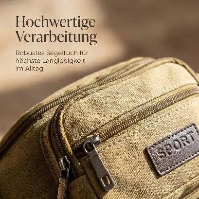 Bauchtasche Gürteltasche Hüfttasche Oliv Umhängetasche Crossbag 6/6
