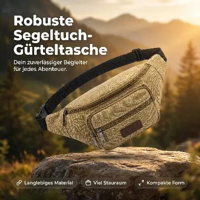 Bauchtasche Gürteltasche Hüfttasche Oliv Umhängetasche Crossbag 2/6