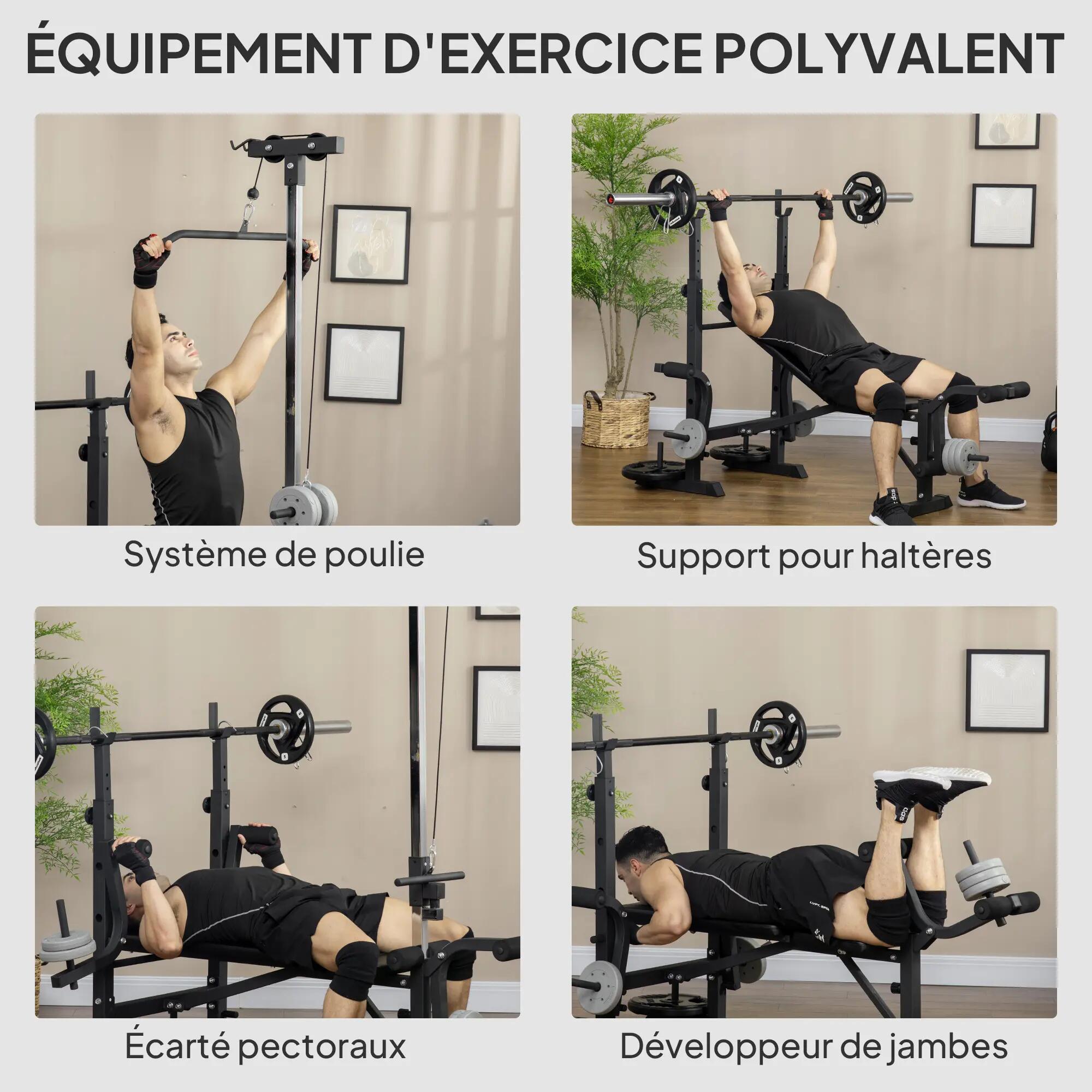 Banc de musculation - fitness - réglable, multifonction 6/6