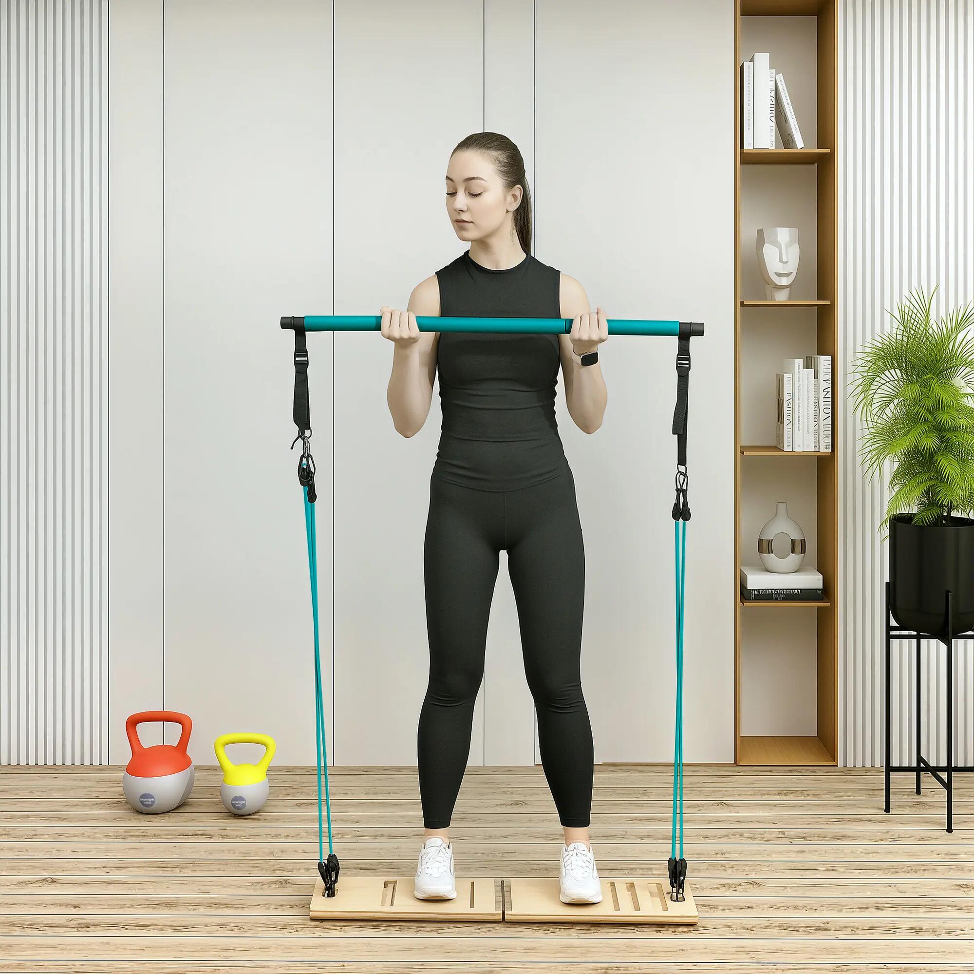 Kit pilates - forme - bandes, planche inclinable - bleu 3/6