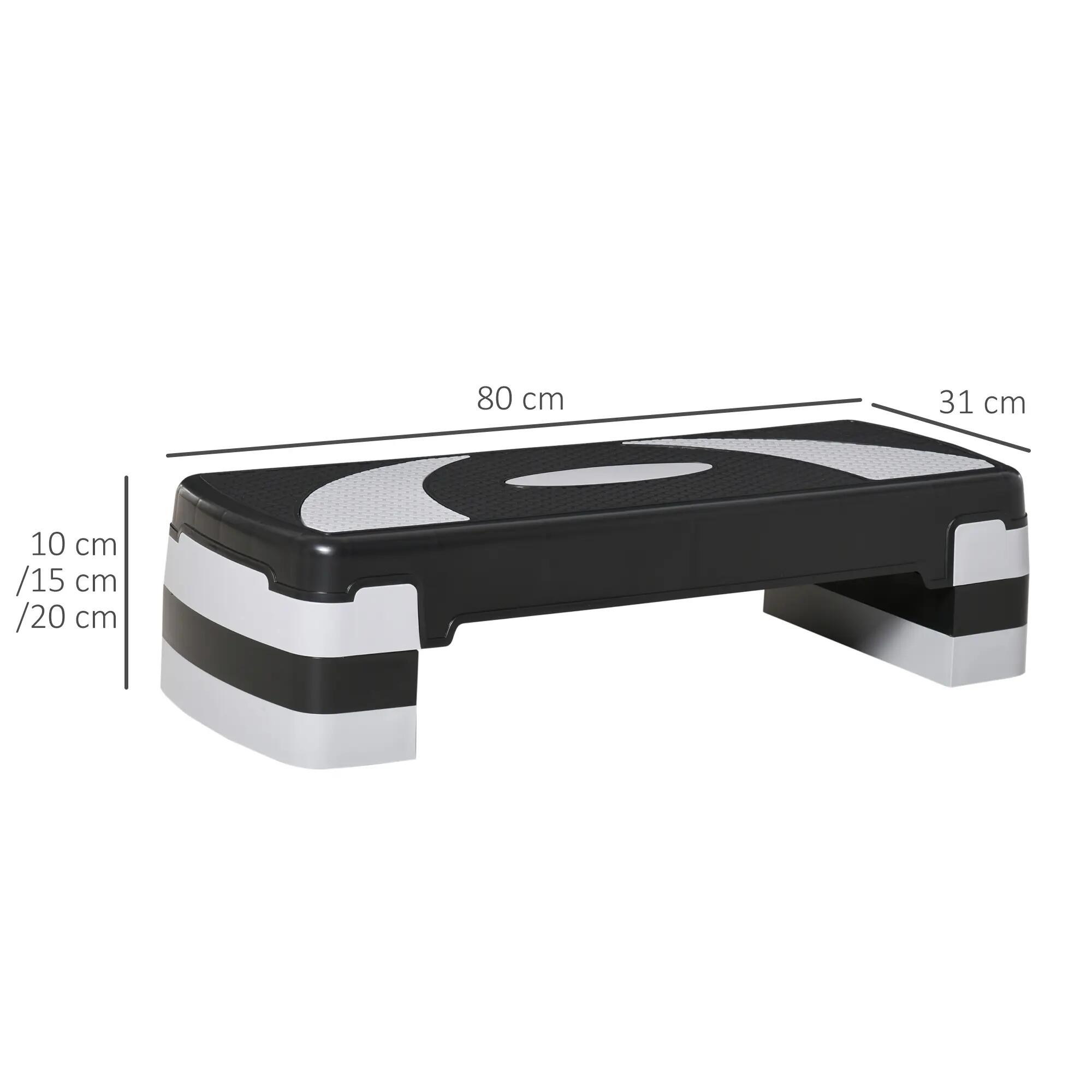 Step - aérobic - hauteur réglable, antidérapant - noir et gris 5/6
