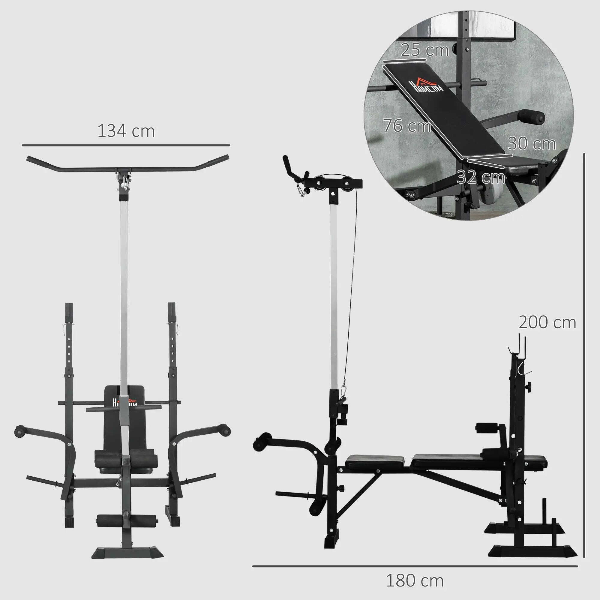 Banc de musculation - fitness - réglable, multifonction 5/6