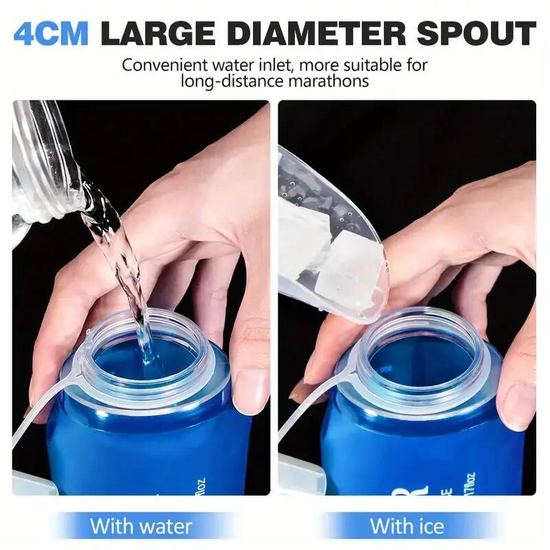 Flasche Faltbar aus TPU Material Wasserflasche 300 ml Trinkflasche 3/4