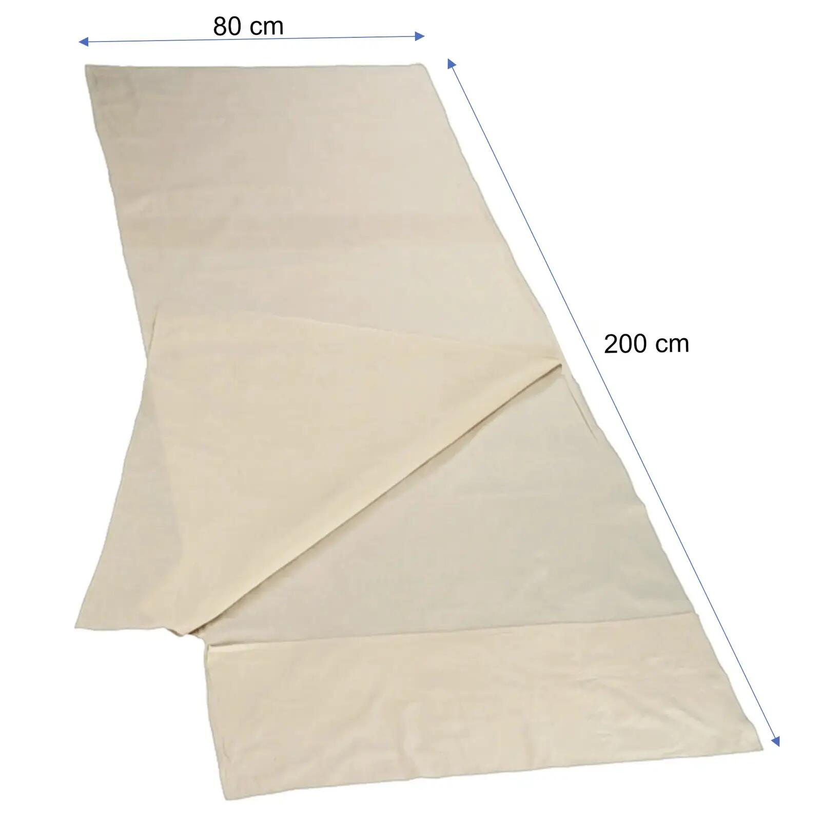 Schlafsack Inlett Hüttenschlafsack 100% Baumwolle 200 cm x 80 cm mit Kissenfach 4/5
