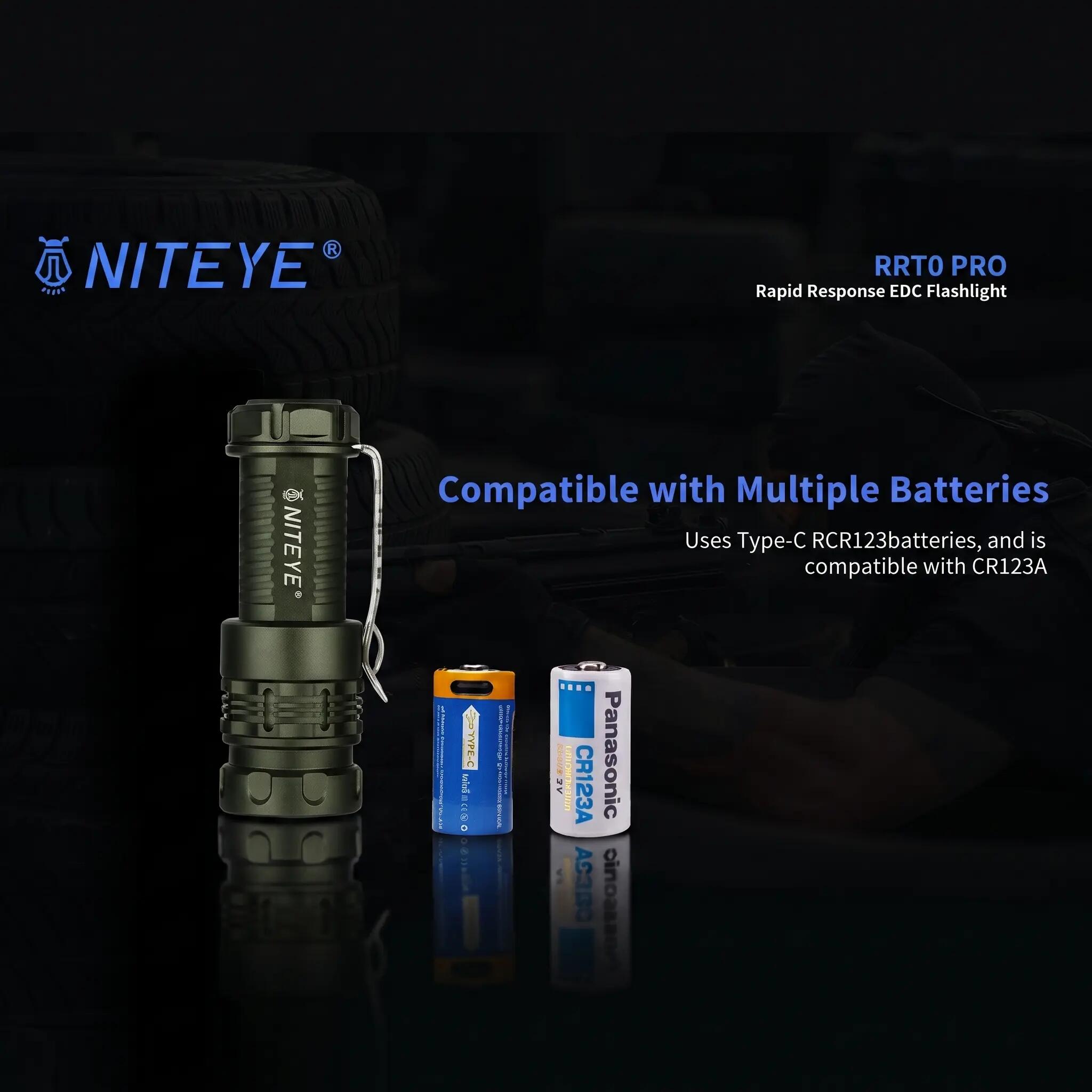 RRT0 PRO LED Small EDC Flashlight 1680 Lumens Rechargeable torch 8/15