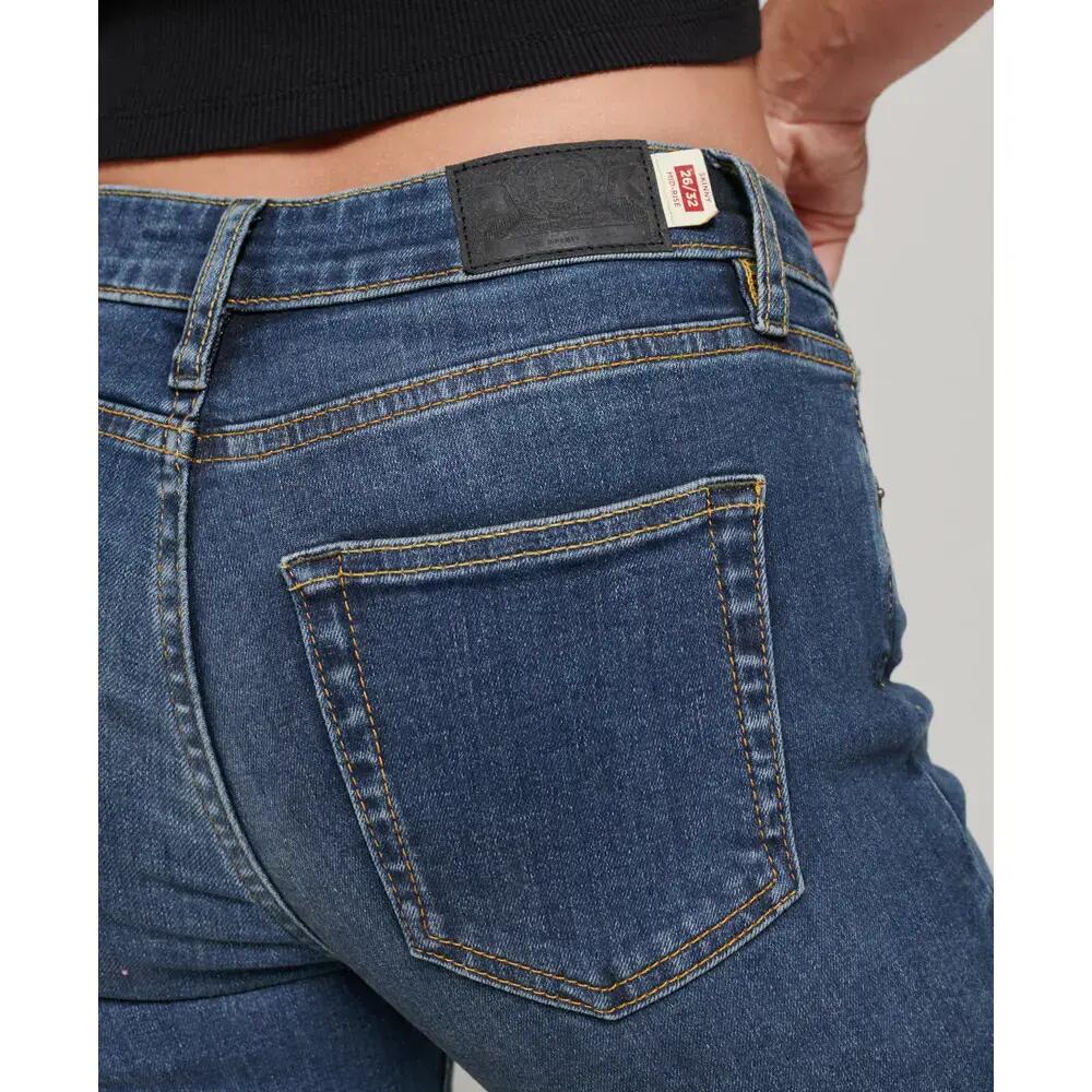 superdry Jeans skinny vita media in cotone biologico – Fulton Vintage Blue 6/6