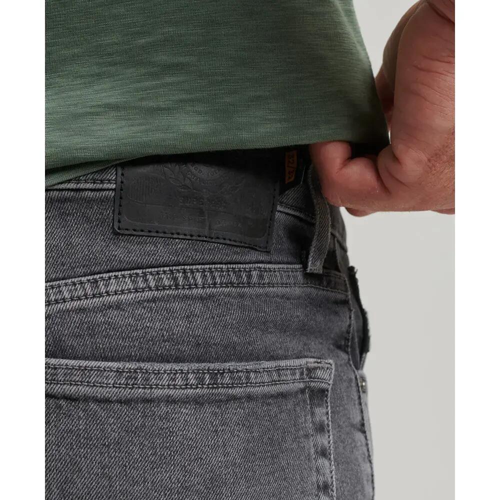 superdry Jeans Slim Vintage in cotone biologico — Clinton Used Grey 7/7