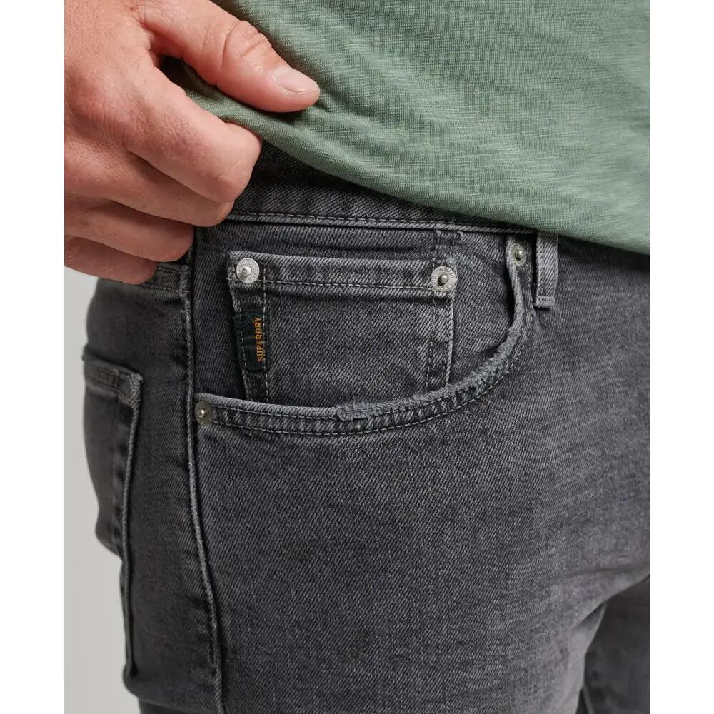 superdry Jeans Slim Vintage in cotone biologico — Clinton Used Grey 6/7