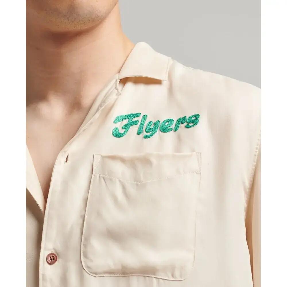 superdry Camisa Vintage Bowling manga curta em viscose e cupro 6/6
