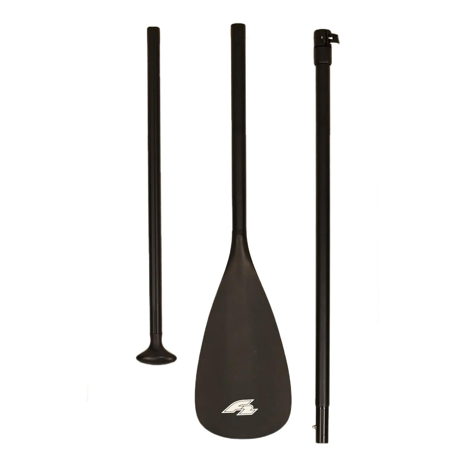 F2 Marken SUP Paddel Family  3 teilig 170-210cm Schwarz stabiles Aluminium 2/2