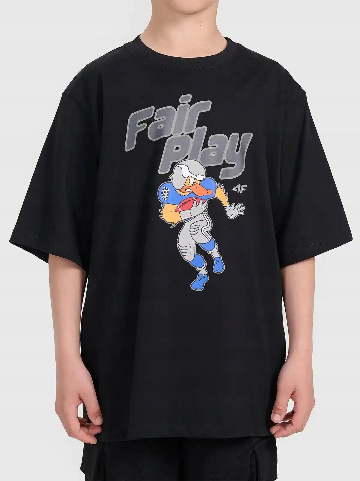 T-SHIRT CHŁOPIĘCY 4F KOSZULKA SPORTOWA Z 3/6