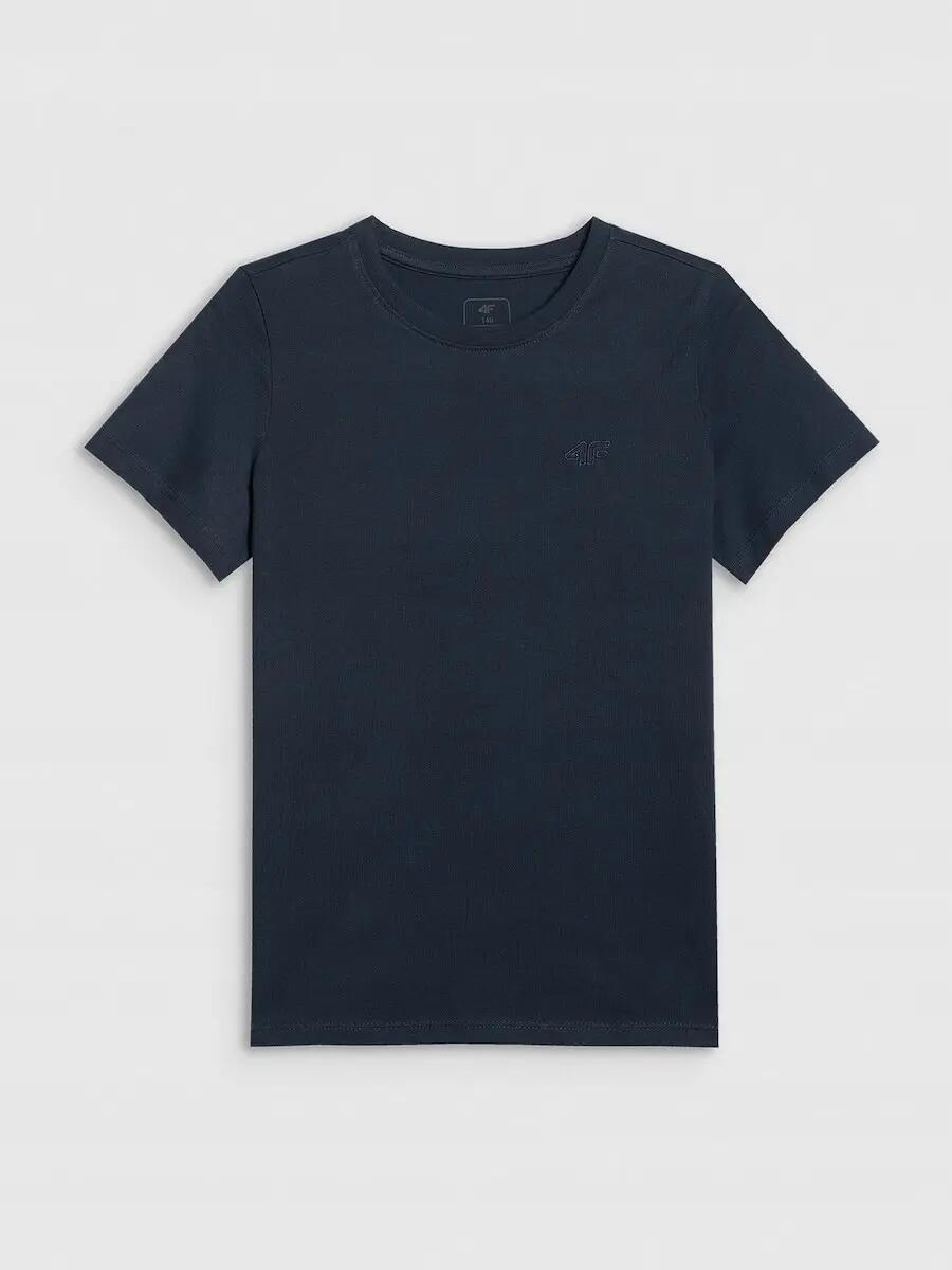 T-shirt chłopięcy bez nadruku 4F 4FJWMM00TTSHM2330 8/9