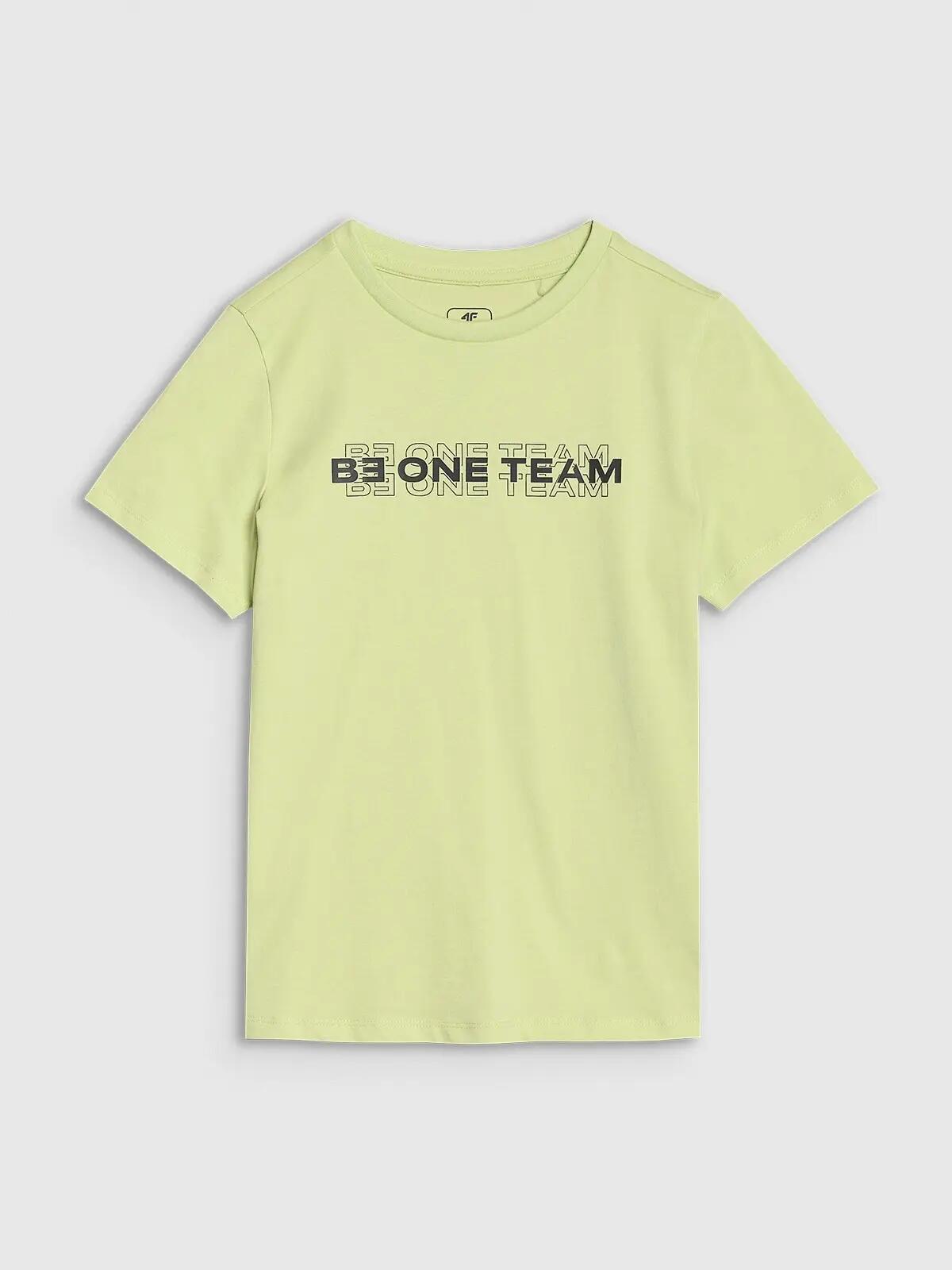 T-SHIRT CHŁOPIĘCY 4F DZIECIĘCY BAWEŁNIANY Z 5/9