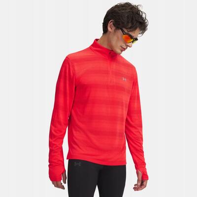 Felpa uomo con zip Under Armour UA Velociti 1/4 ZIP do biegania czerwony