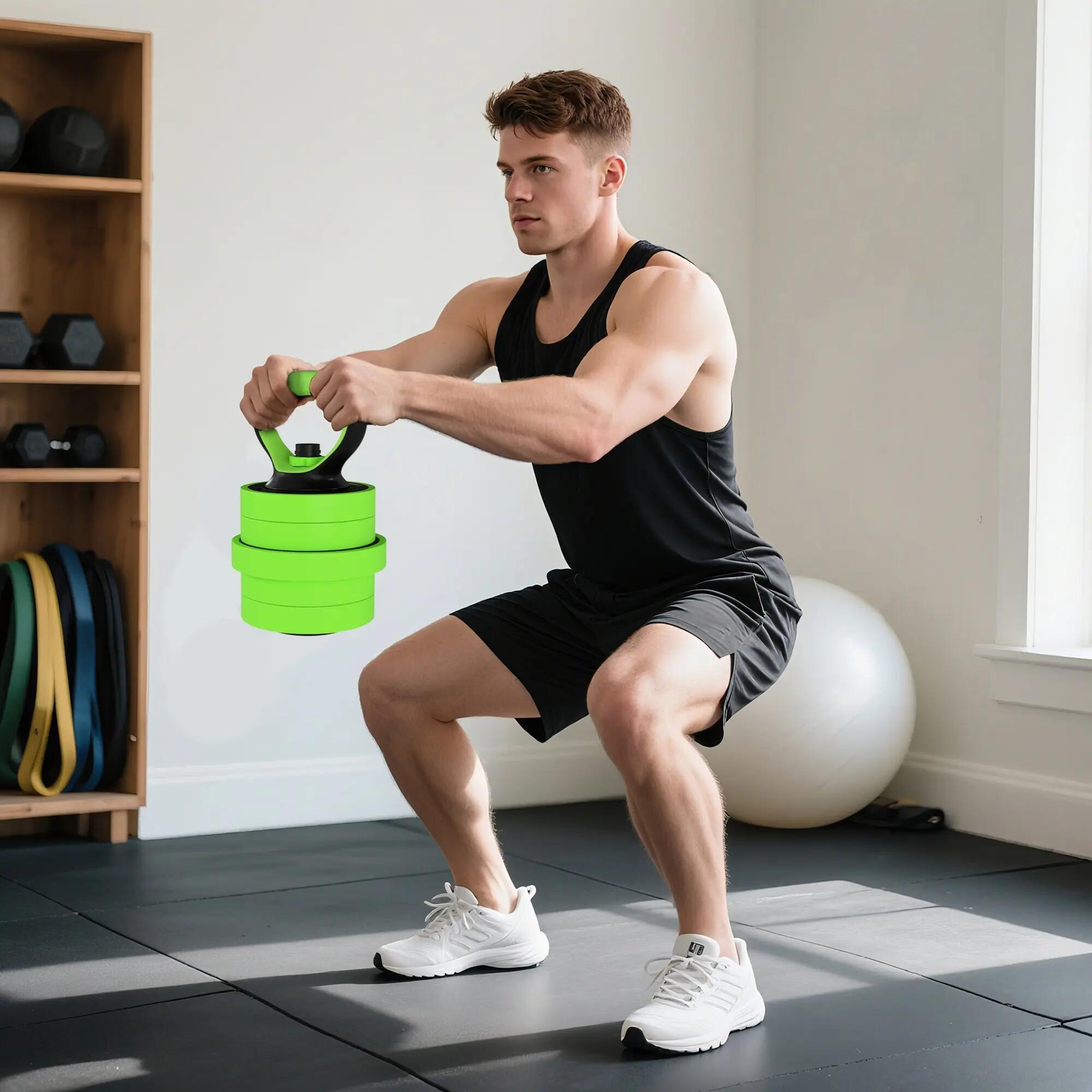 Conjunto de halteres 20kg 95x20x20 cm verde SPORTNOW 5/7