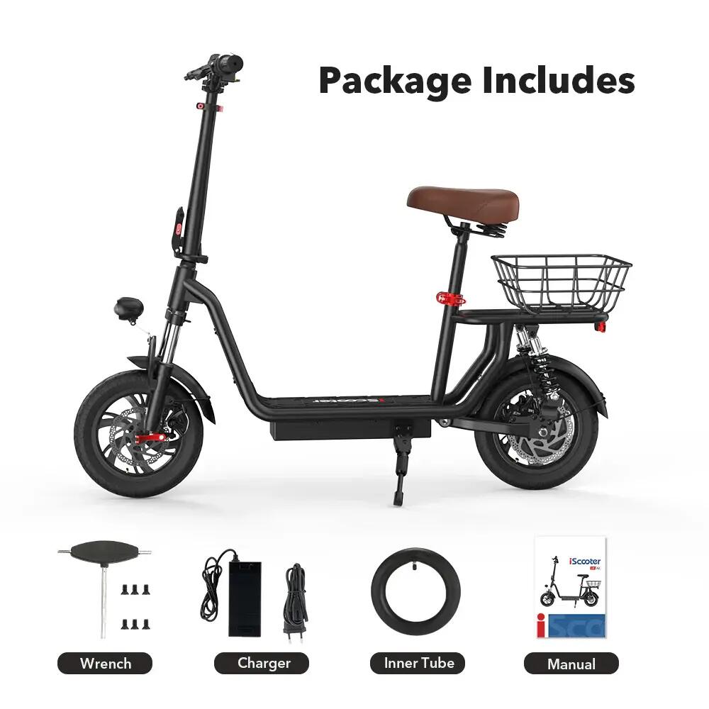 iScooter i12 12" elektrische scooter voor volwassenen met 36V 7,5AH accu 7/7