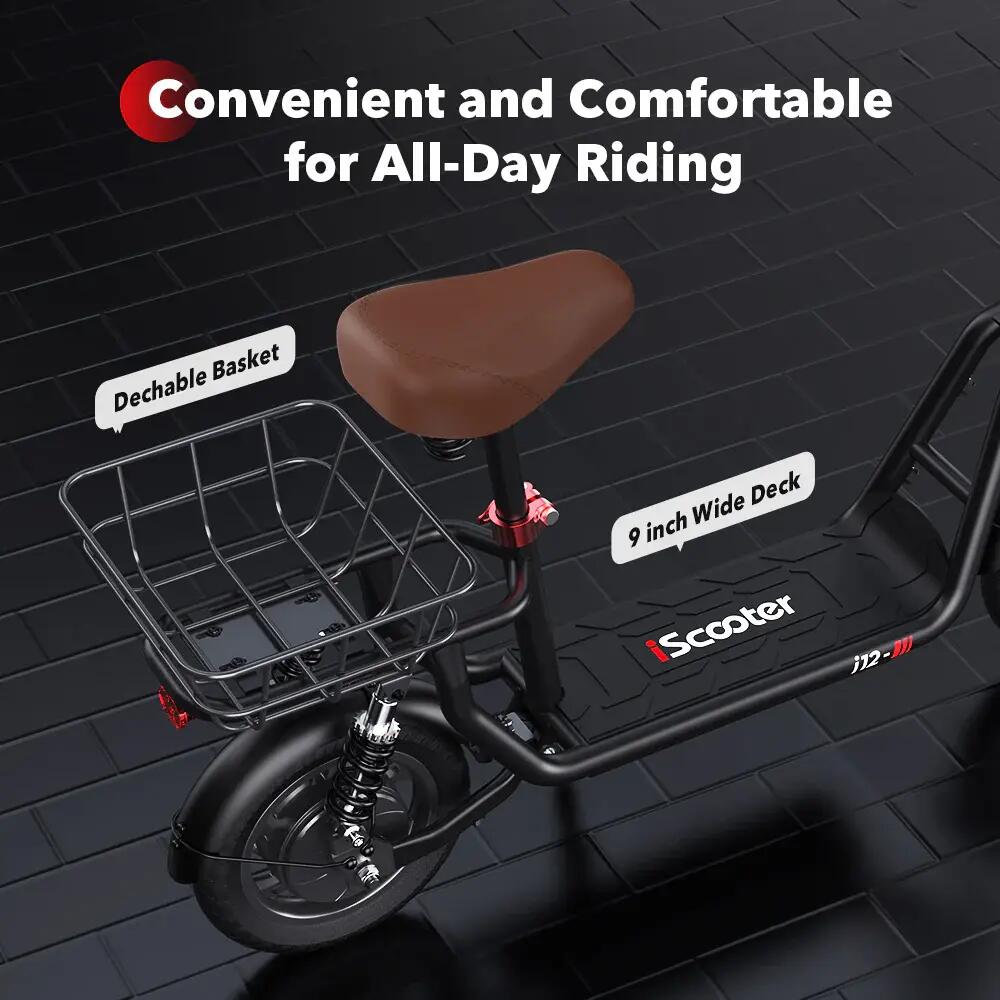 iScooter i12 12" elektrische scooter voor volwassenen met 36V 7,5AH accu 5/7