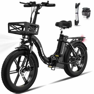 Opvouwbare elektrische fiets volwassenen fat tire 20*4.0 batterij 13ah - ek6 wit