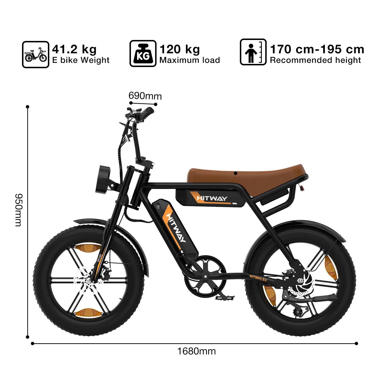 Bici elettrica Fat Bike 20x4.0 fuoristrada lunga autonomia BK17 2/5