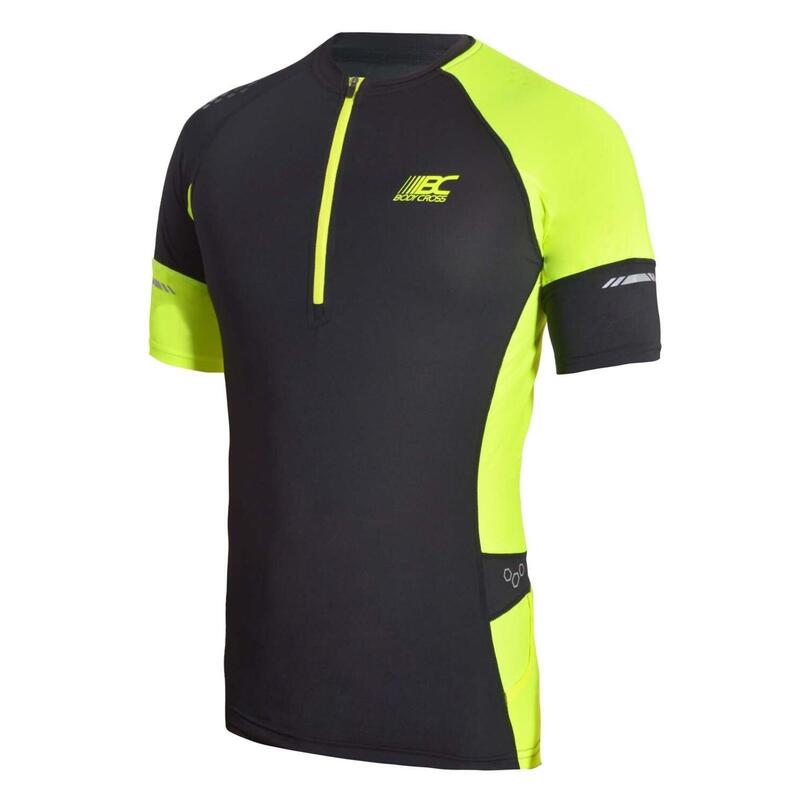 T-shirt de trail Mile Ultra - Noir/jaune - Homme