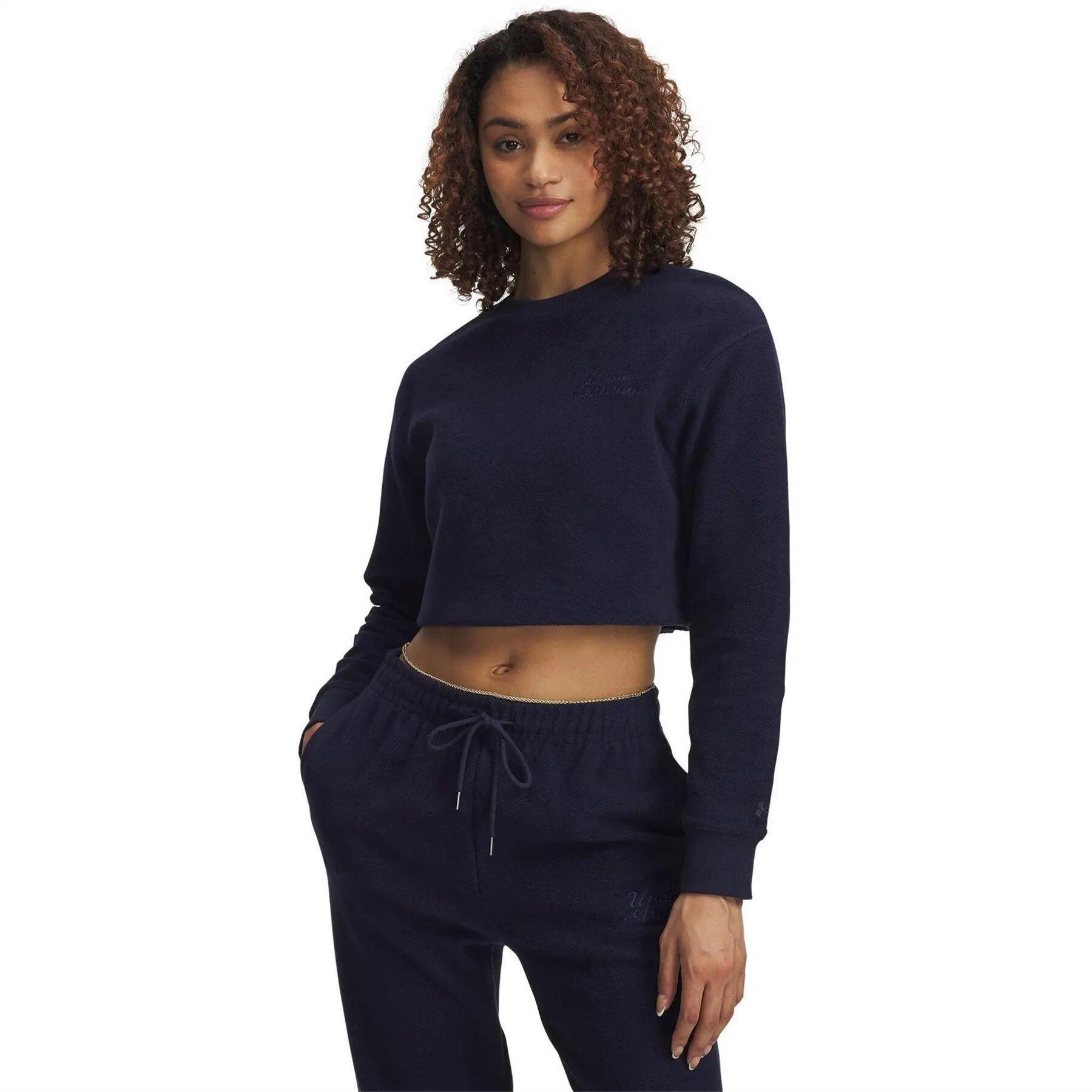 Under Armour Womens/Ladies Varsity Icon Terrycloth Crop Sweatshirt