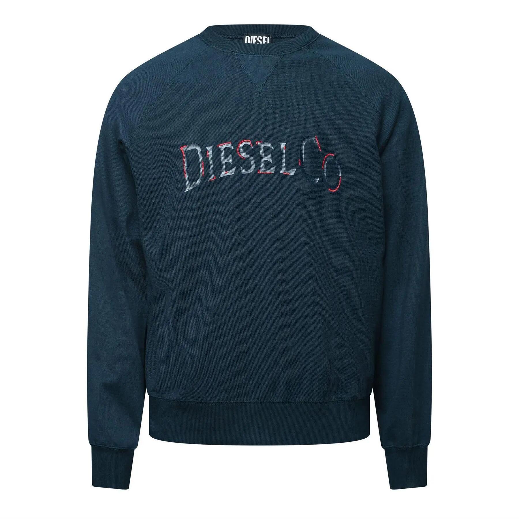 Diesel Mens Waffle Knit Raglan Sweatshirt