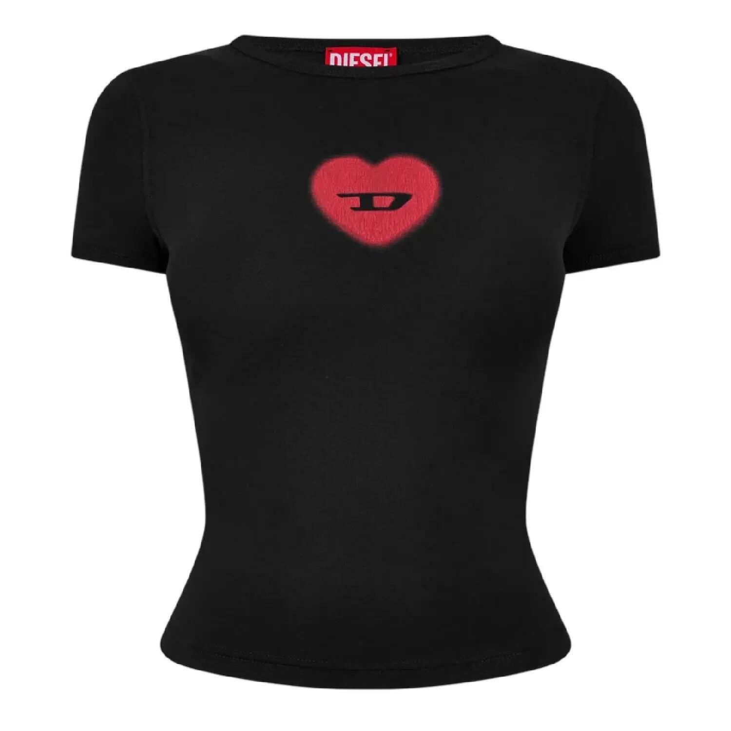 Diesel Womens/Ladies T-Ele Cropped Fitted T-Shirt