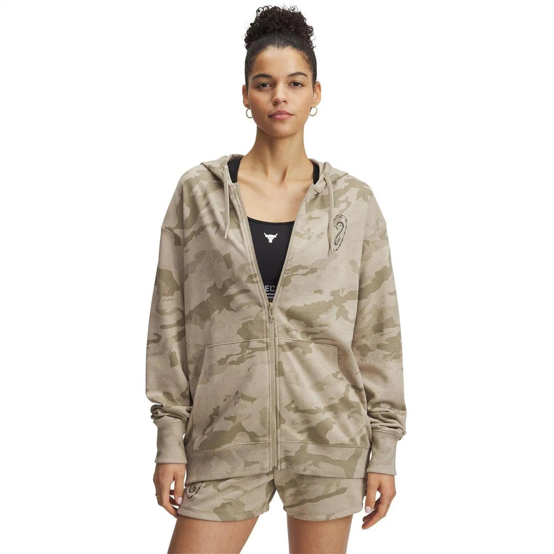 Under Armour Womens/Ladies Project Rock French Terry Full Zip Hoodie