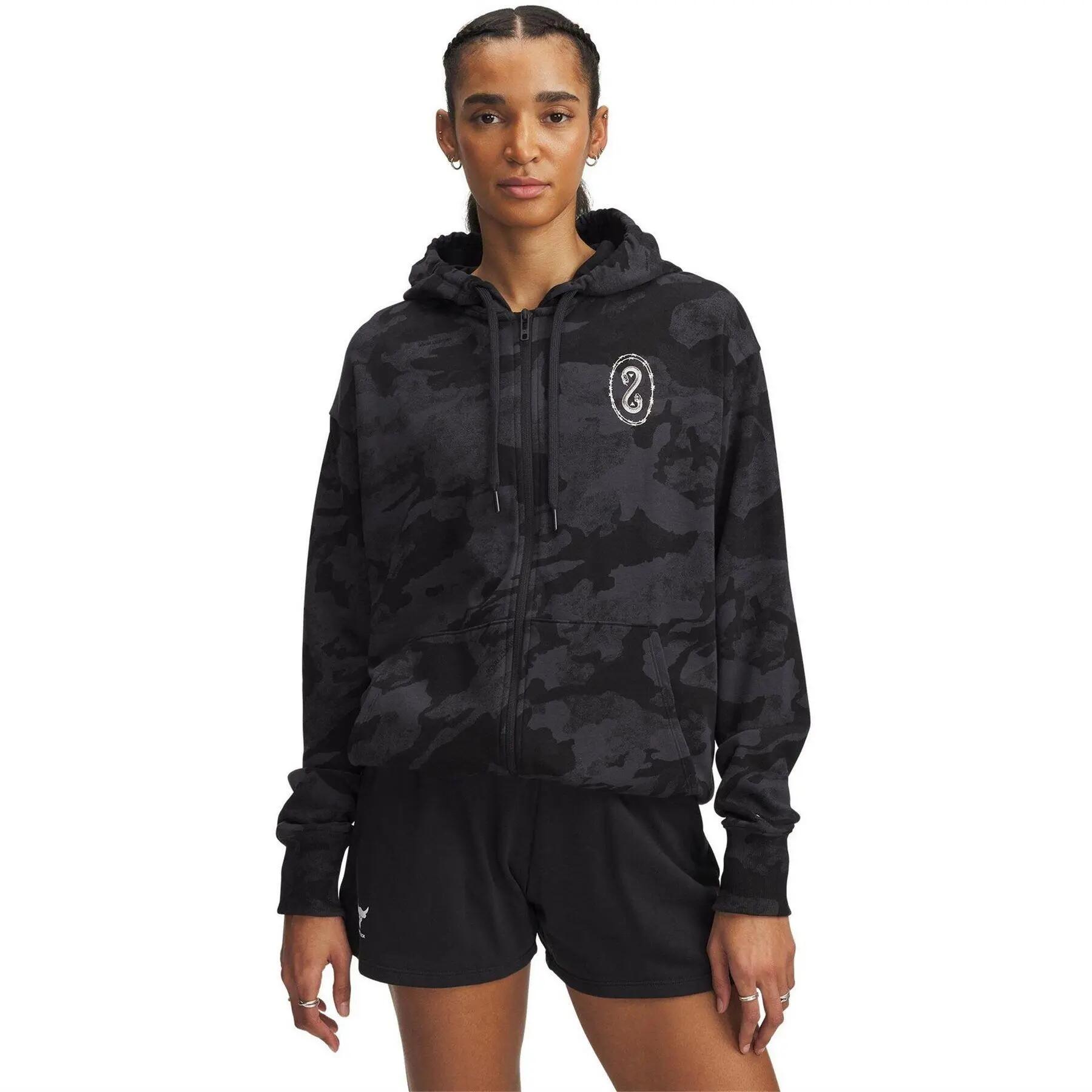Under Armour Womens/Ladies Project Rock French Terry Full Zip Hoodie