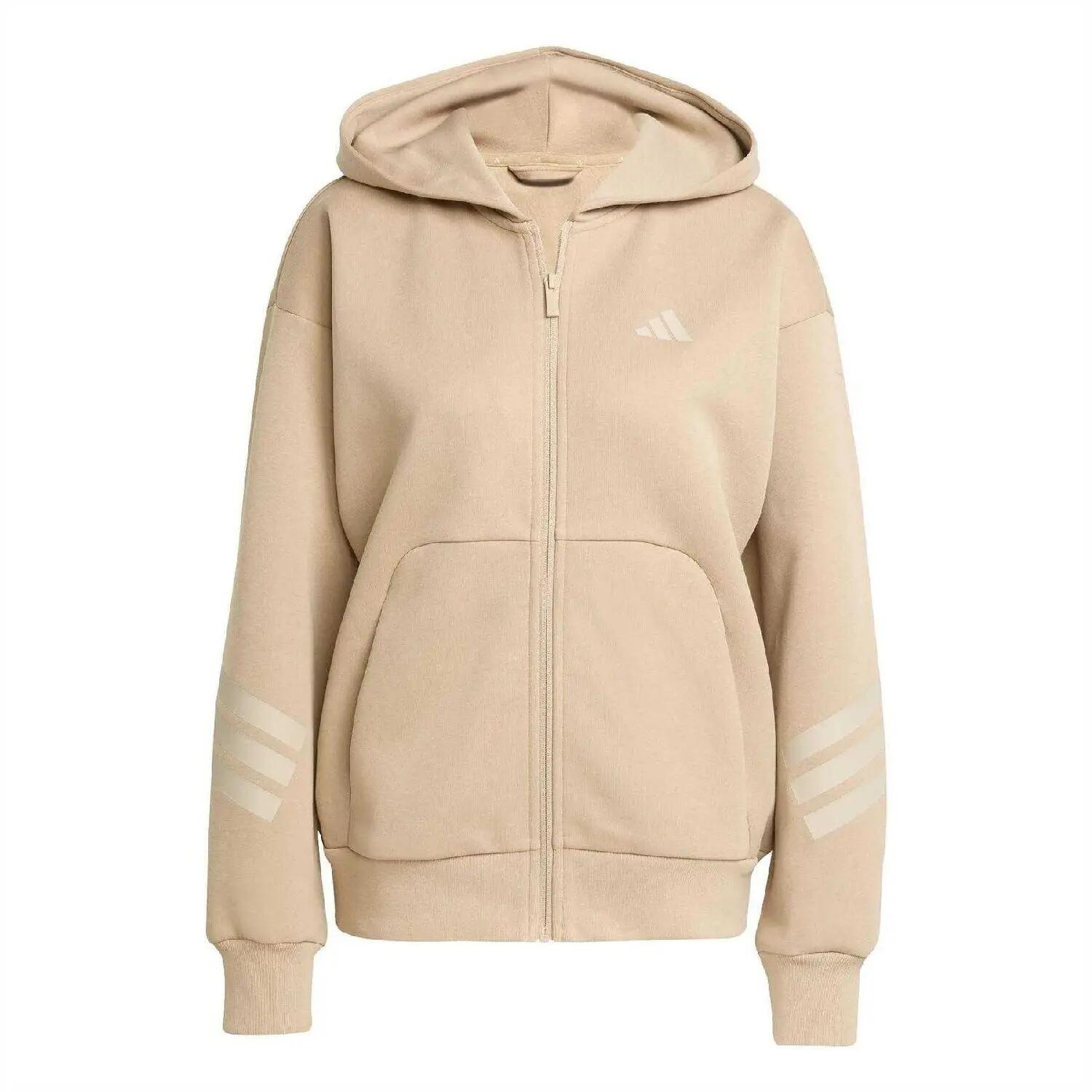 Adidas Womens/Ladies 3 Stripes Full Zip Hoodie