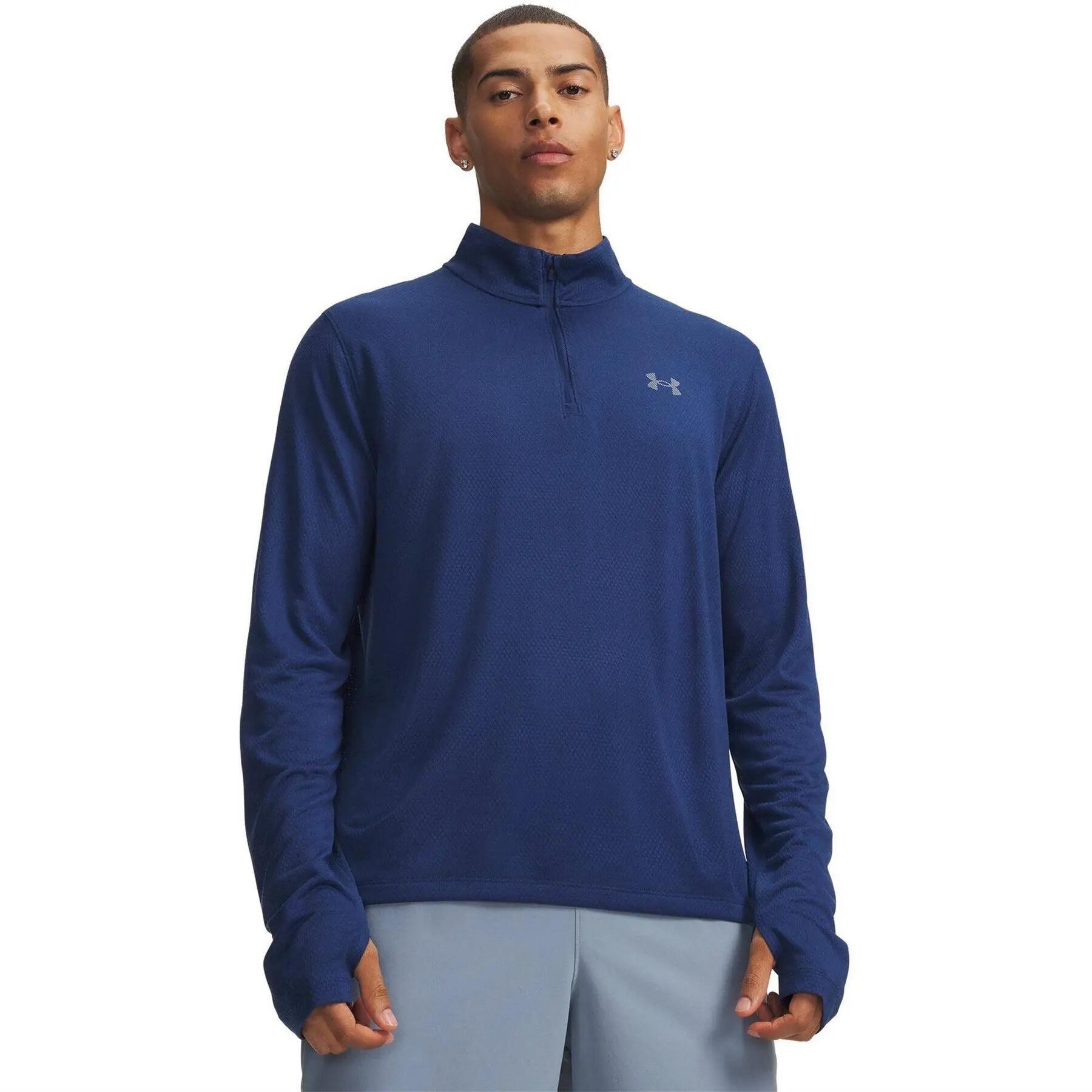 Under Armour Mens Velociti Quarter Zip Fitted Long-Sleeved Top