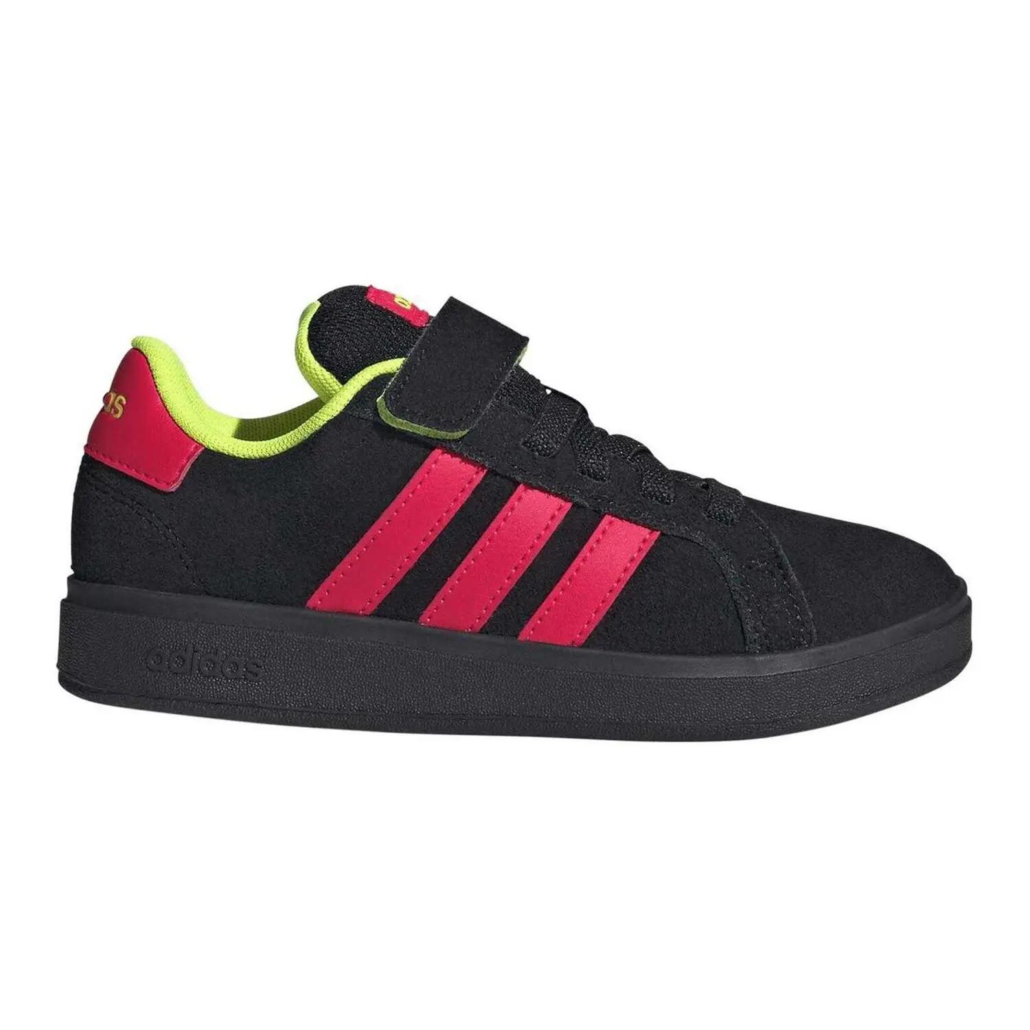 Adidas Childrens/Kids Grand Court 3 Stripes Suede Trainers