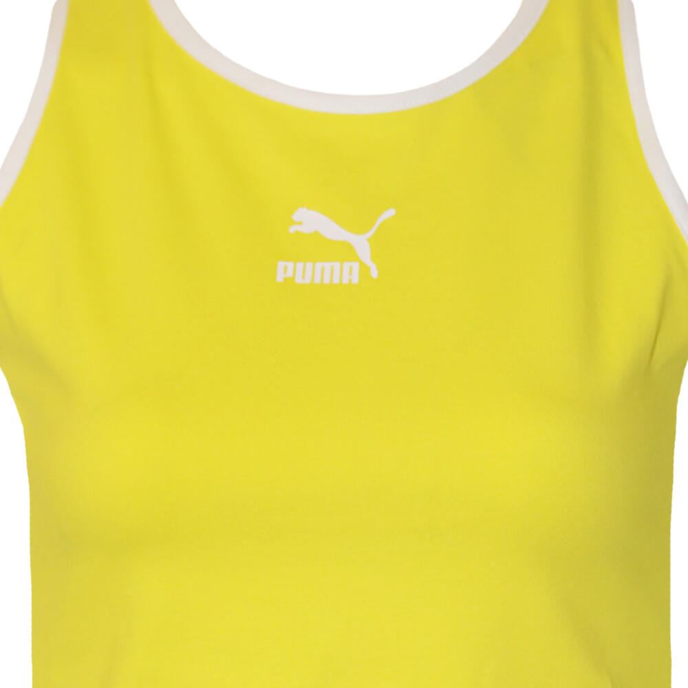 Womens/Ladies Classics Cropped Tank (Blazing Yellow) 2/3