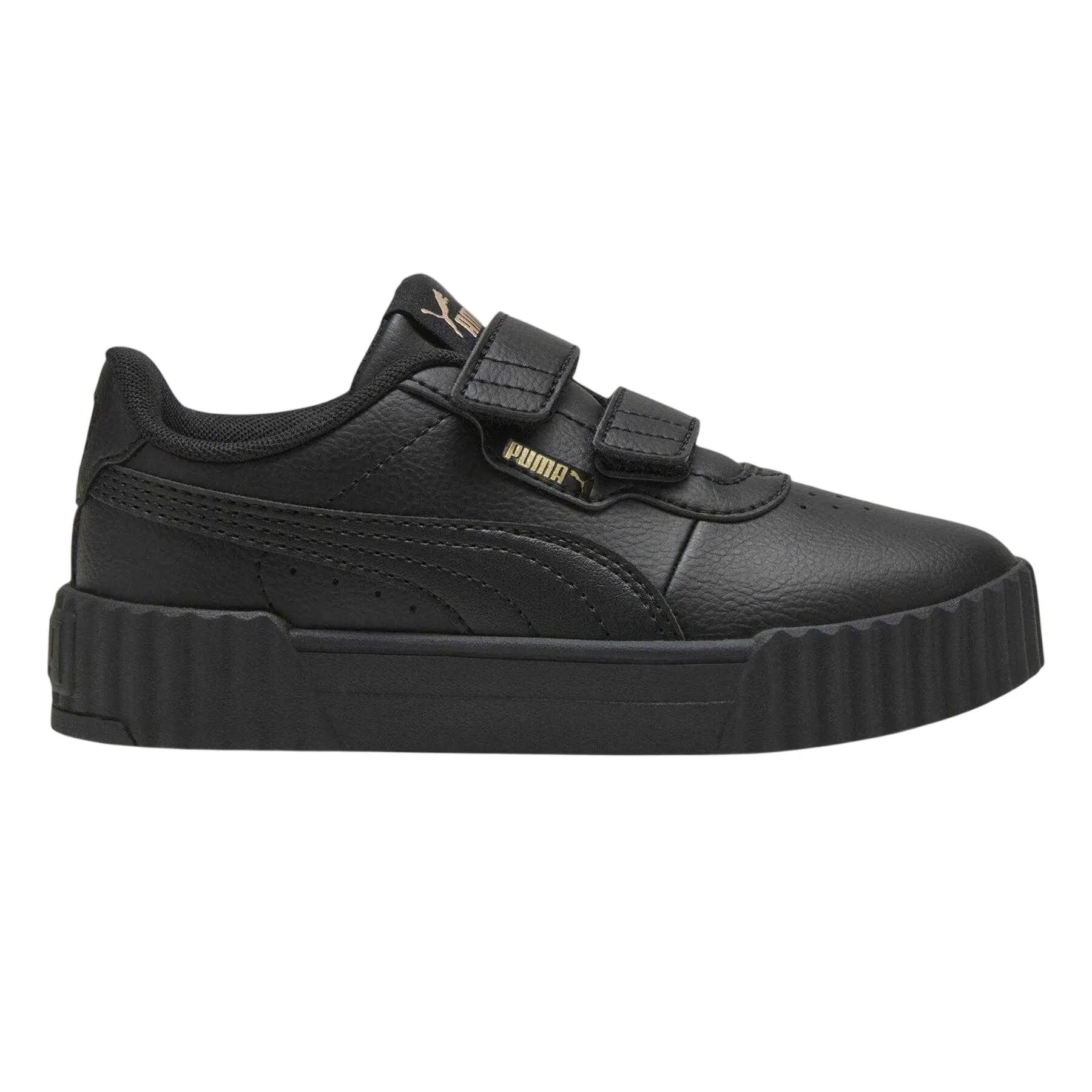 Puma Childrens/Kids Carina 3.0 Logo Leather Court Trainers