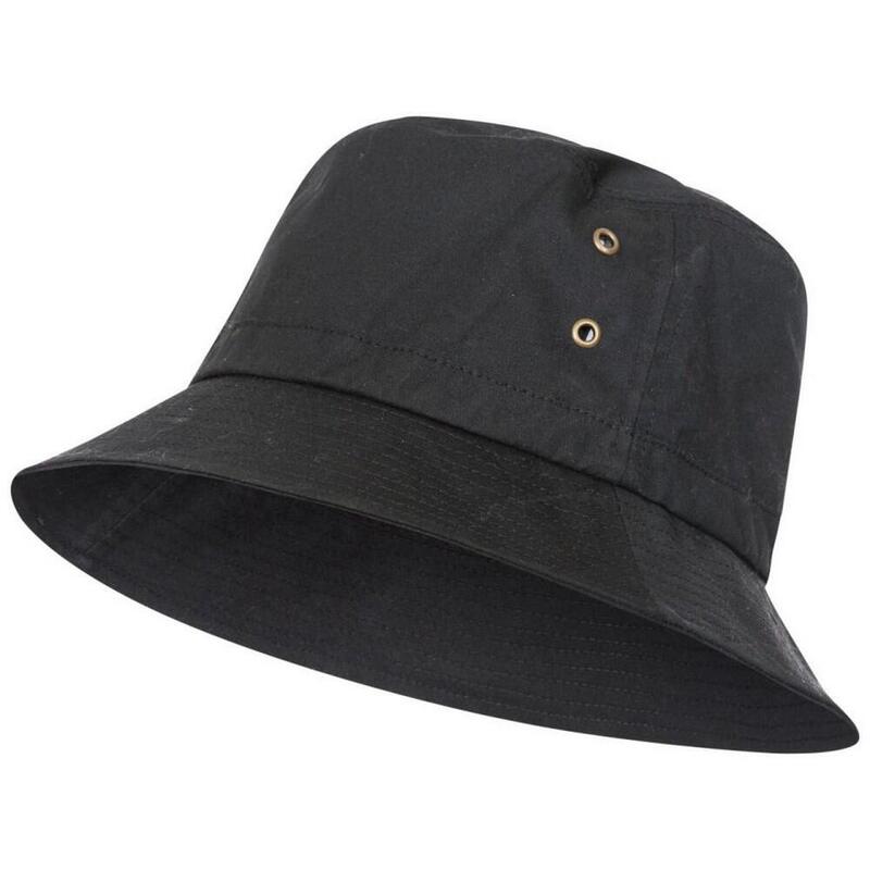 Chapéu de Cera Unisex Adult Waxy Bucket (Preto)