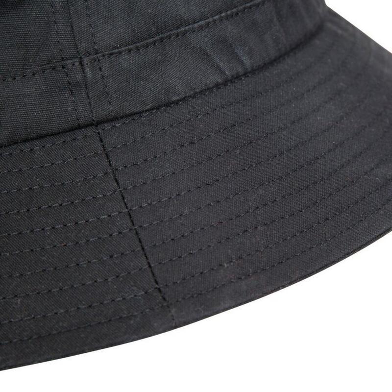Chapéu de Cera Unisex Adult Waxy Bucket (Preto)