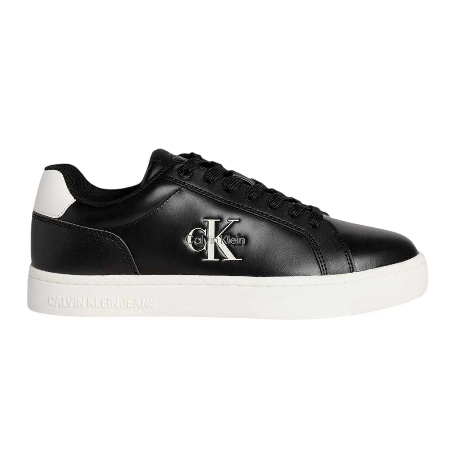 Calvin Klein Mens Lace Up Leather Cupsole Trainers