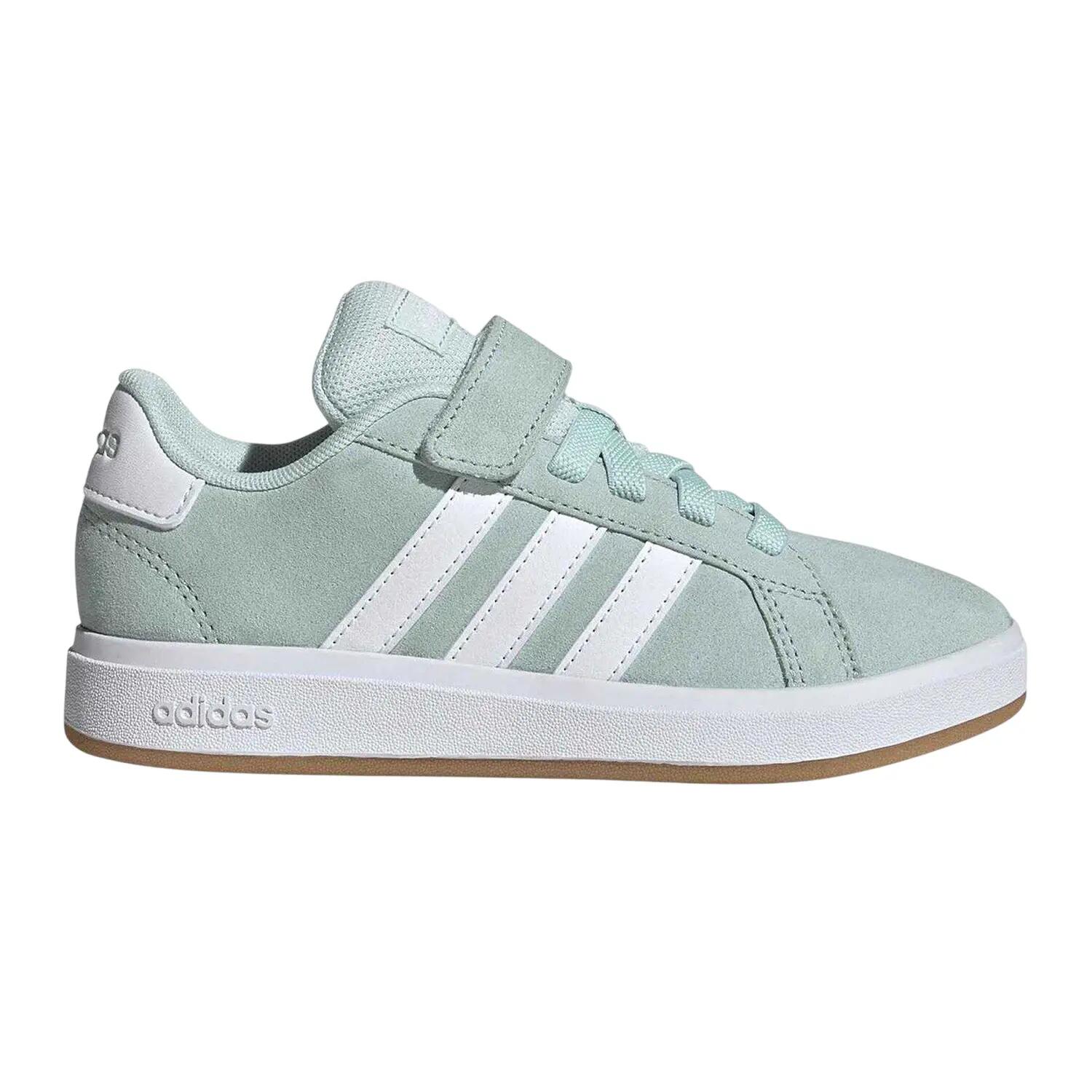 Adidas Childrens/Kids Grand Court 3 Stripes Suedette Trainers