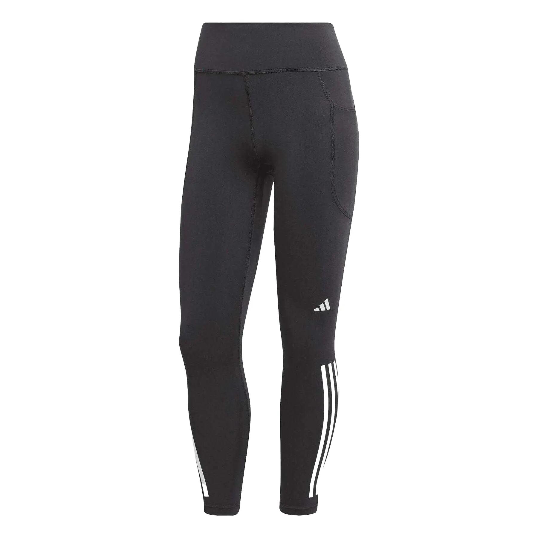 Adidas Womens/Ladies Daily Run 3 Stripes High Rise Leggings